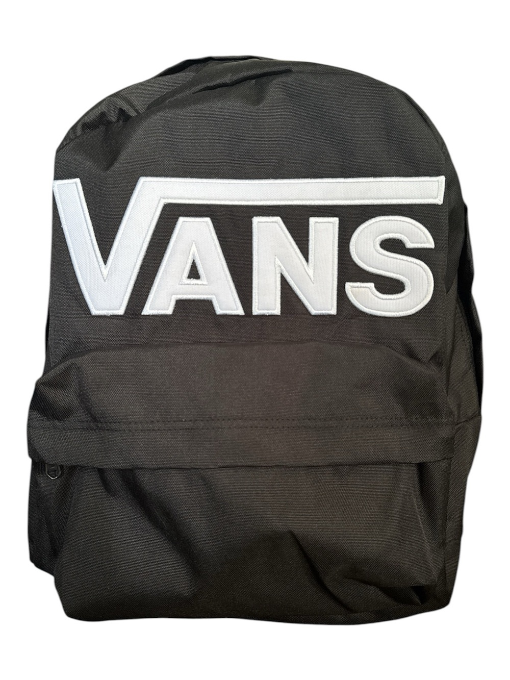 Vans Black Backpack with White Logo